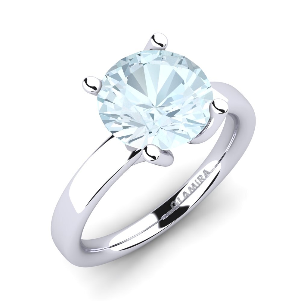 950 Platin Aquamarin Verlobungsring Titina 3.0 crt