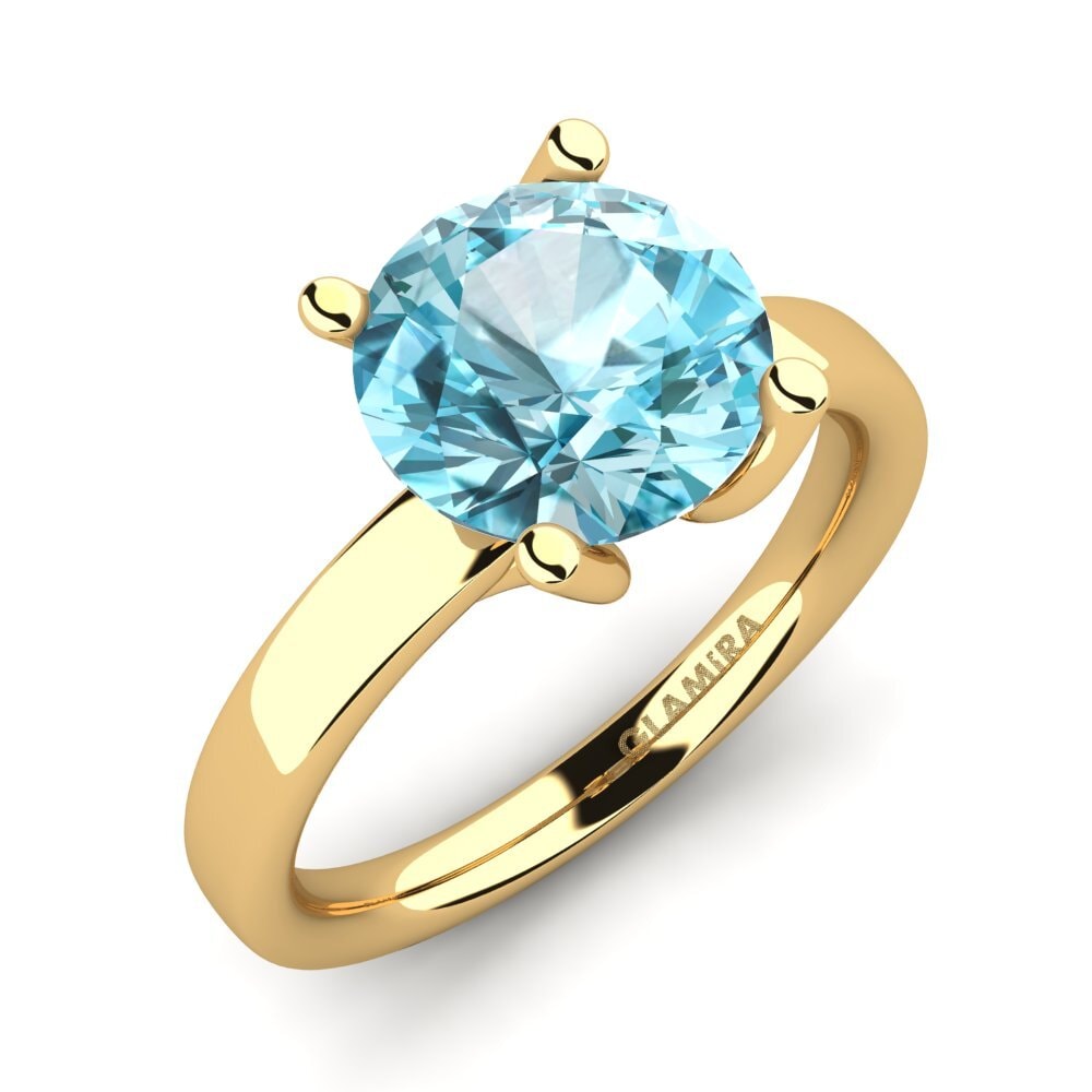 Blue Zircon Engagement Ring Titina 3.0 crt