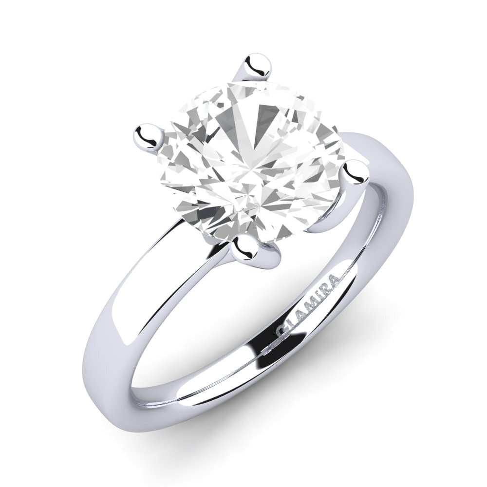 925 Prata de lei diamante-safira Anel de Noivado Titina 3.0 crt