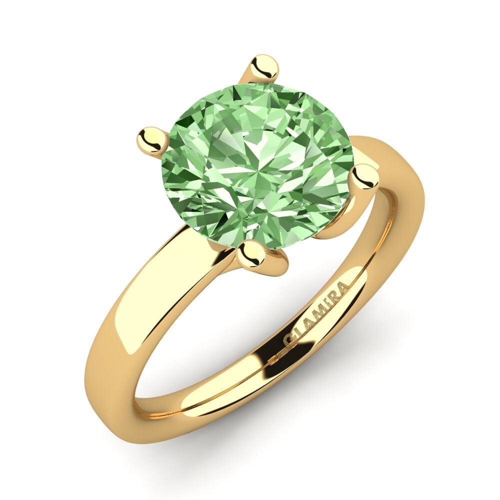 18k Oro Amarillo Anillo de compromiso Titina 3.0 crt