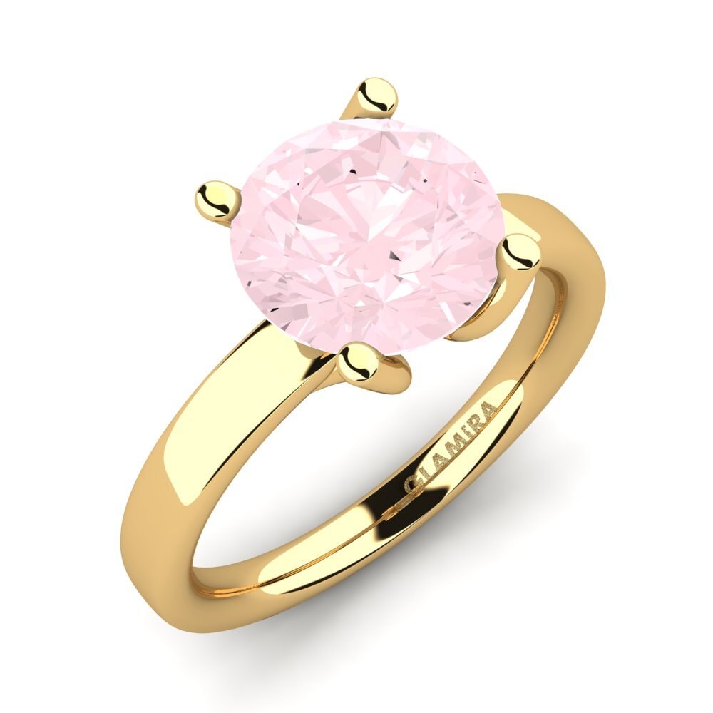 Rose Quartz Engagement Ring Titina 3.0 crt