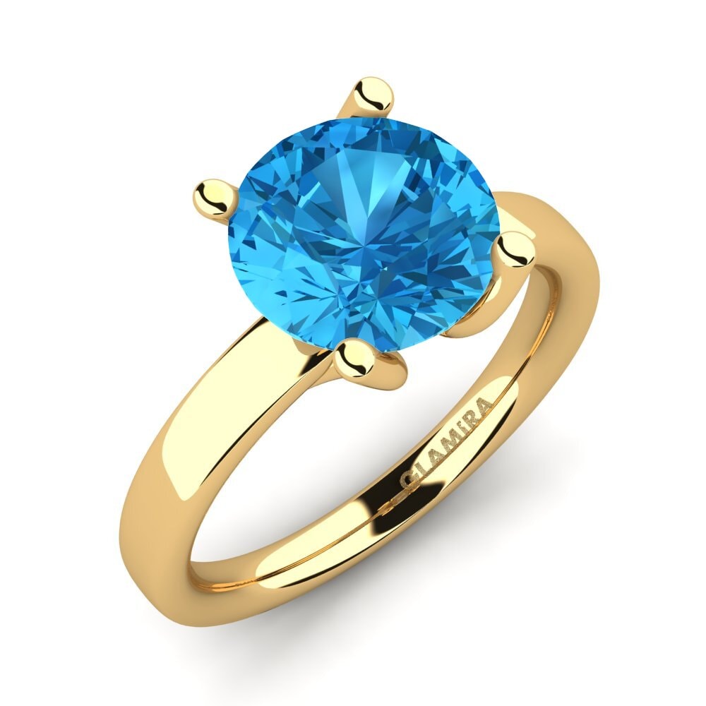 Blue Topaz Engagement Ring Titina 3.0 crt