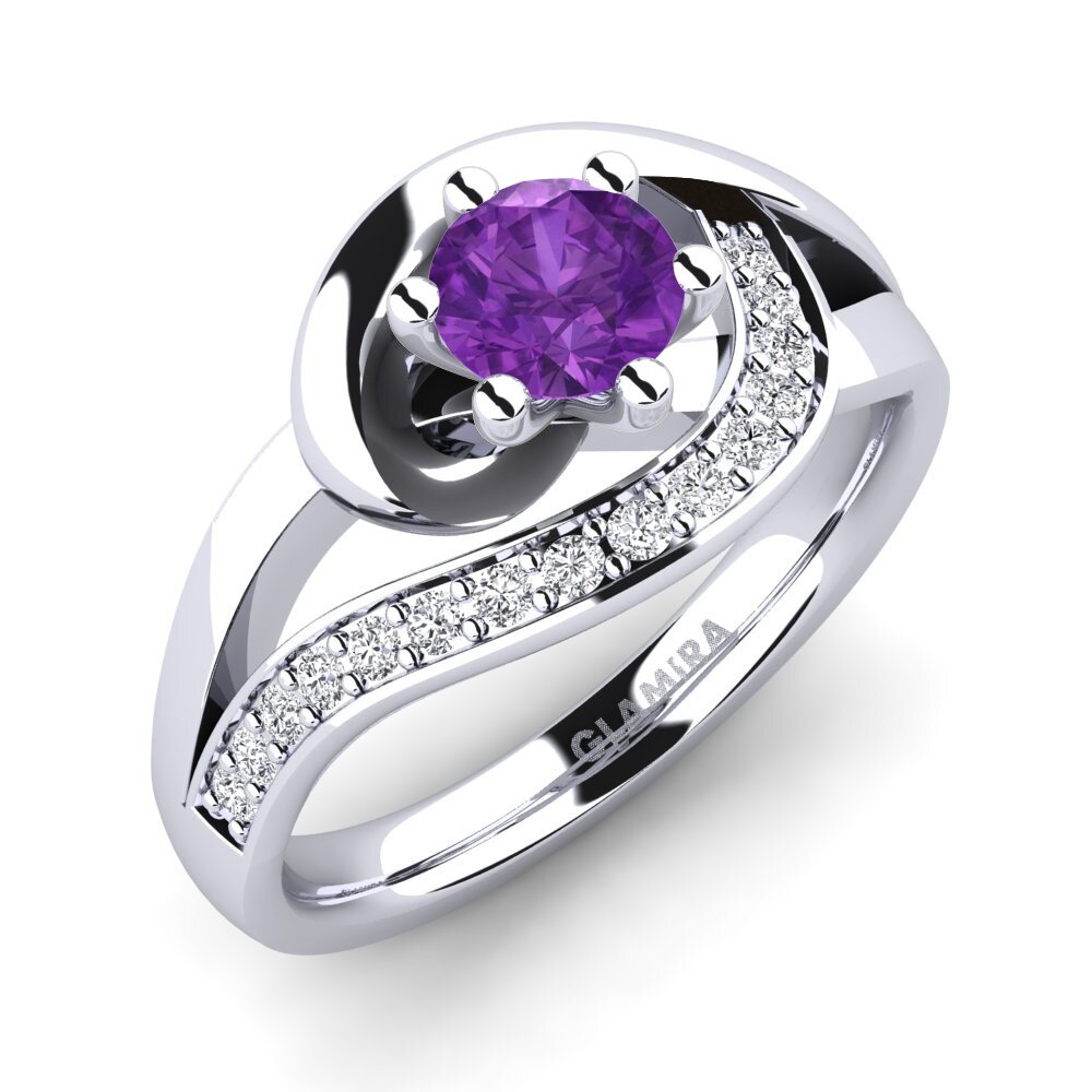 Amethyst Engagement Ring Trina 0.5 crt
