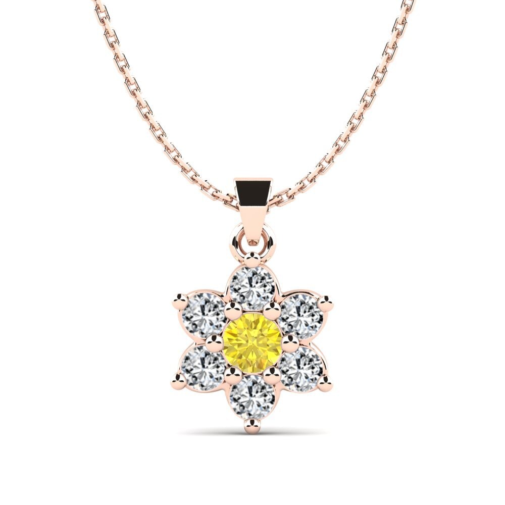 Zafiro amarillo Colgante de Mujer Trish