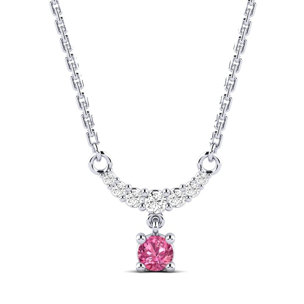Pink Tourmaline Women's Necklace Turmeric