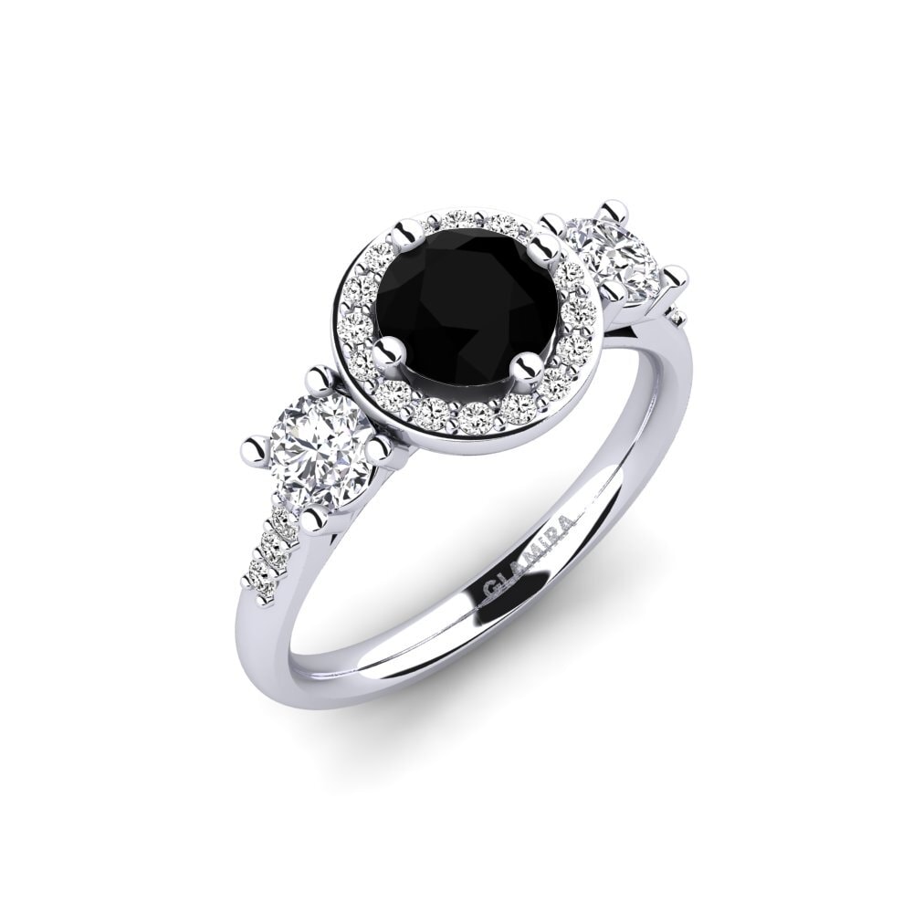Black Onyx Engagement Ring Venetus