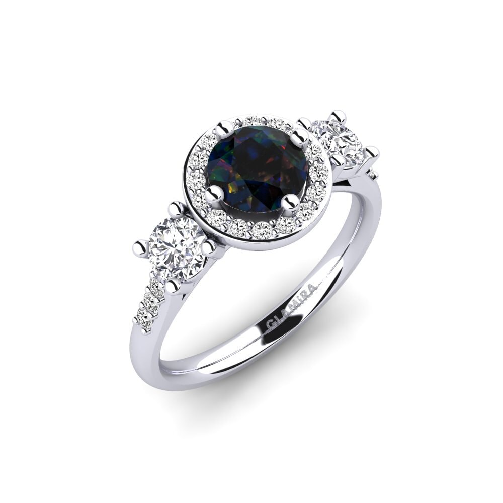 Black Opal Engagement Ring Venetus