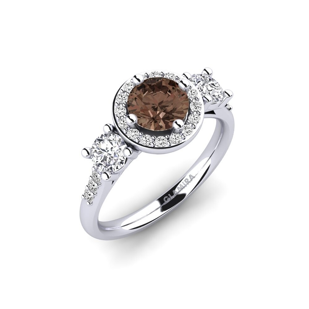 Smoky Quartz Engagement Ring Venetus