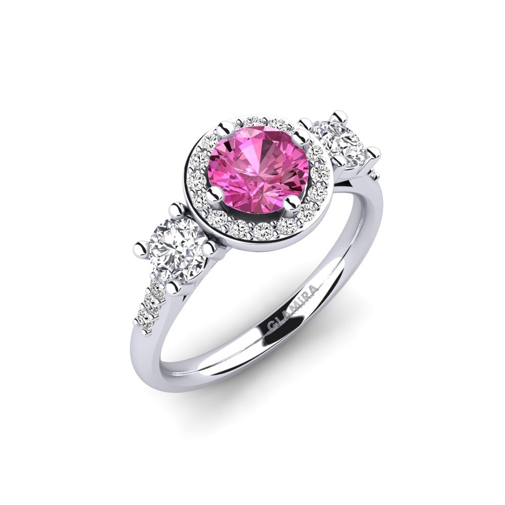 Pink Topaz Engagement Ring Venetus
