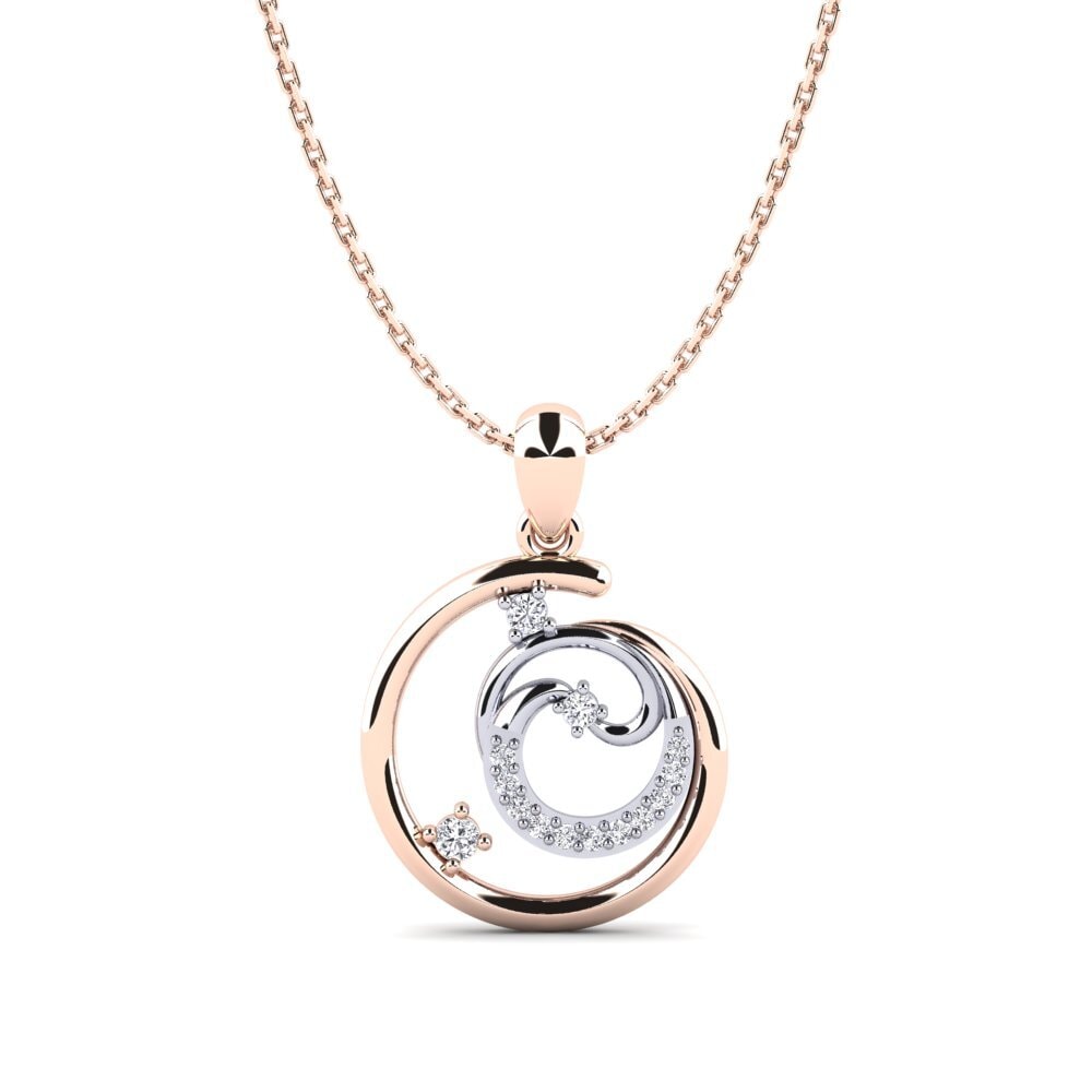 9ct Rose & White Gold Women's Pendant Ventura