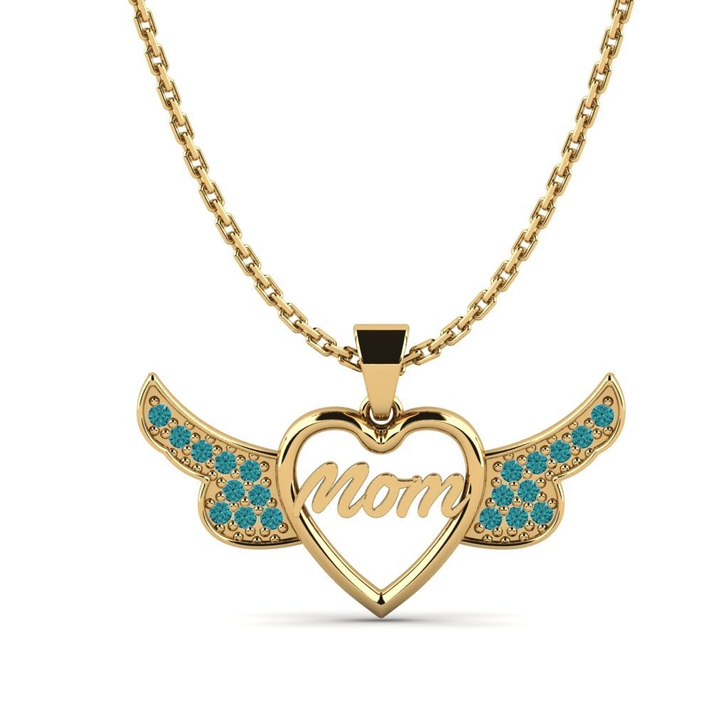 Diamante Azul Colgante de Mujer Vestal