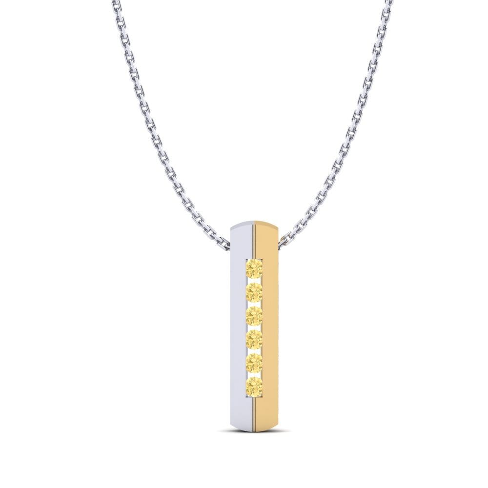 Vàng Trắng-Vàng 18K Kim Cương Vàng Mặt dây chuyền nữ Viola
