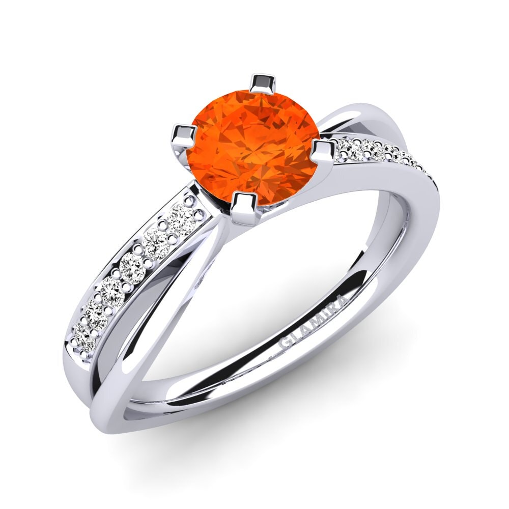Fire-Opal Engagement Ring Viviette 0.8 crt