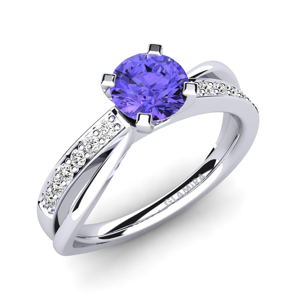 Tanzanite Engagement Ring Viviette 0.8 crt