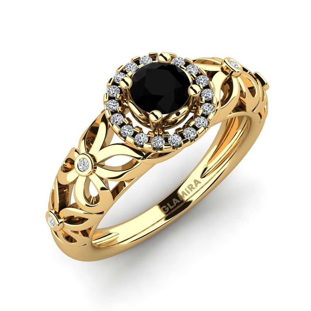 Black Onyx Engagement Ring Vivyan