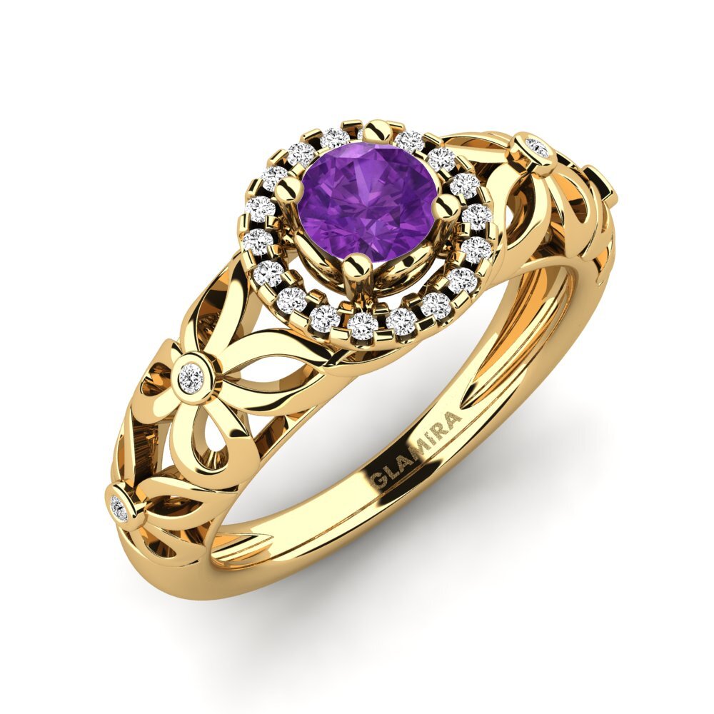 Amatista Anillo de compromiso Vivyan