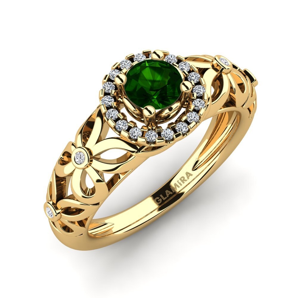 Green Tourmaline Engagement Ring Vivyan
