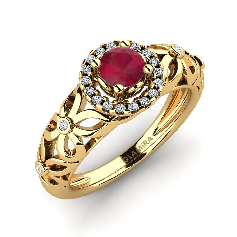Ruby Engagement Ring Vivyan