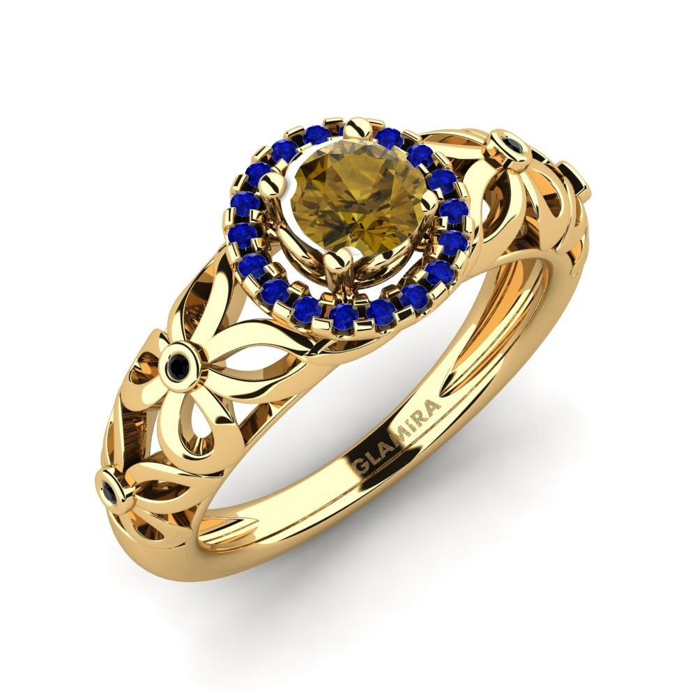 Brown Zircon Engagement Ring Vivyan