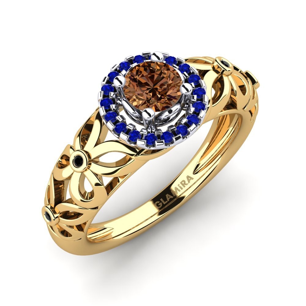 14k Yellow & White Gold Engagement Ring Vivyan
