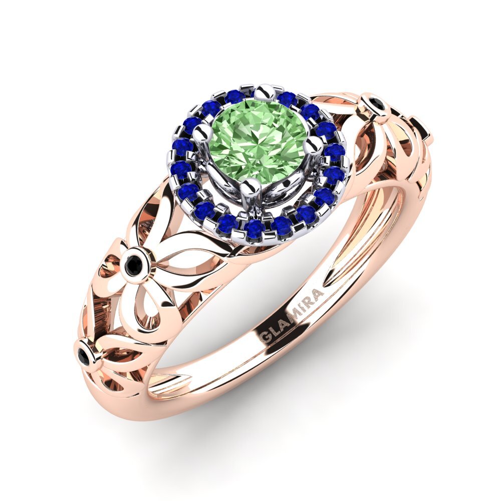 18ct White & Rose Gold Engagement Ring Vivyan