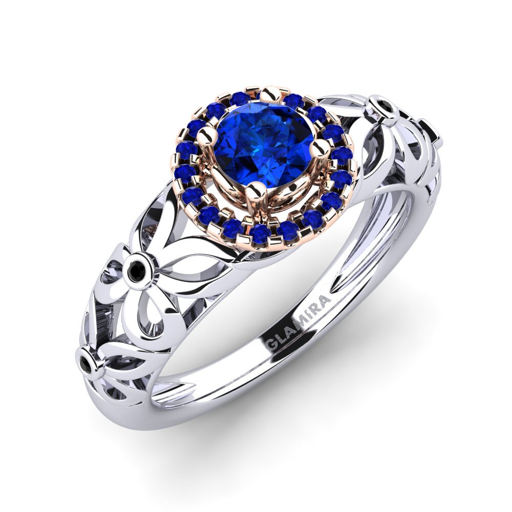14k Rose & White Gold Engagement Ring Vivyan