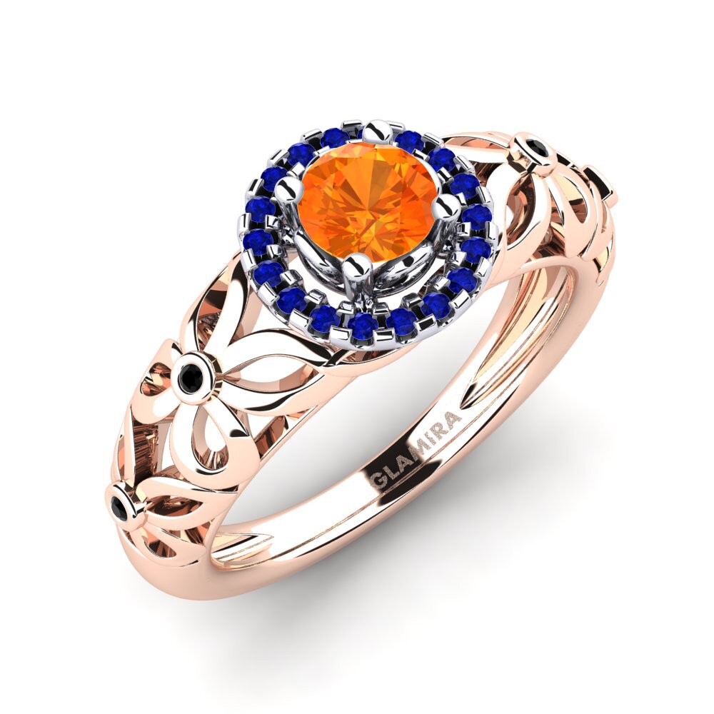 14ct White & Rose Gold Engagement Ring Vivyan