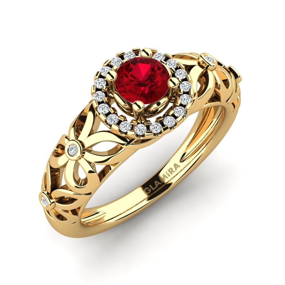Circonita Roja Anillo de compromiso Vivyan
