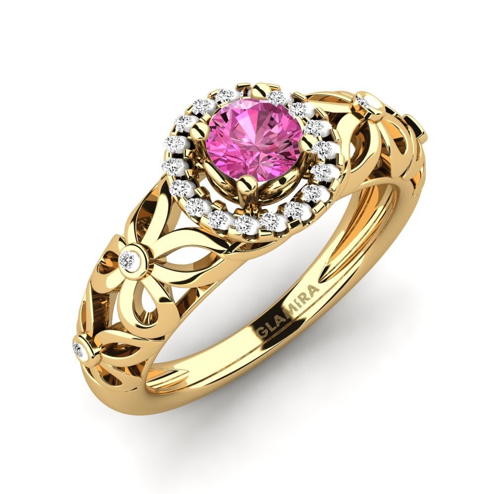 Topacio Rosa Anillo de compromiso Vivyan