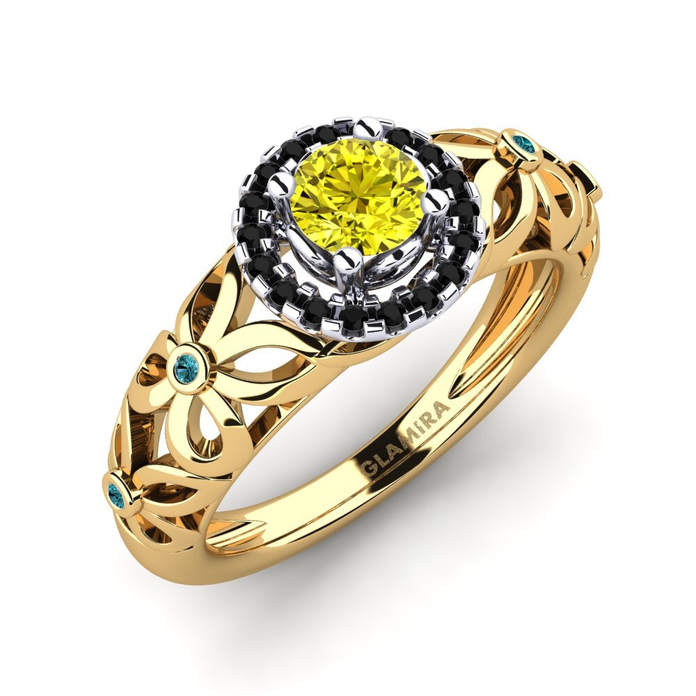 14ct White & Yellow Gold Engagement Ring Vivyan