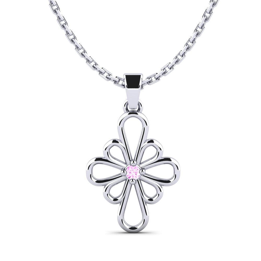 Pink Sapphire Women's Pendant Weisshorn