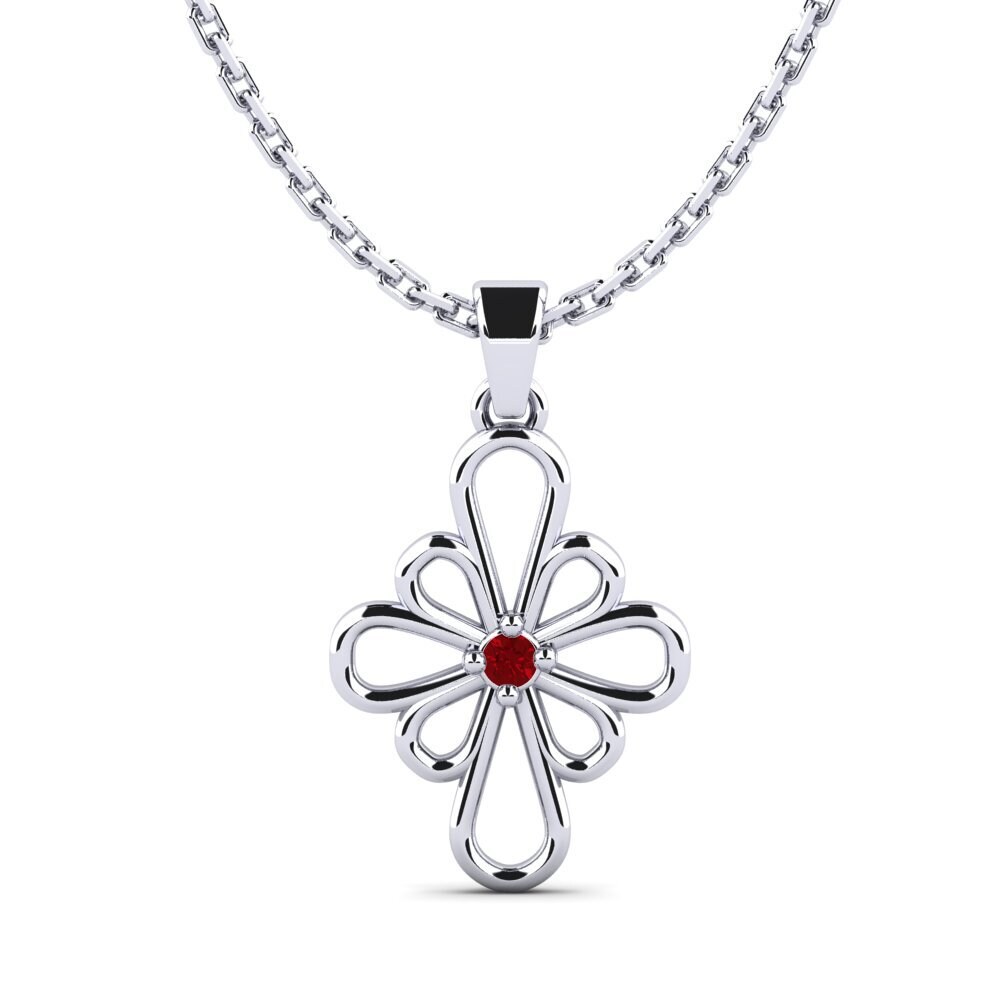 Red Zirconia Women's Pendant Weisshorn