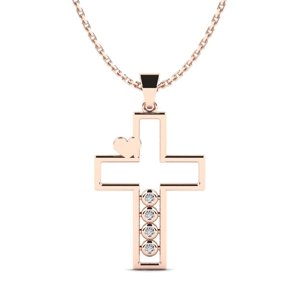 14k Rose Gold Women's Pendant Zencen