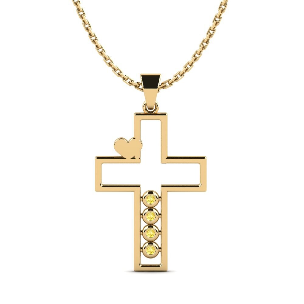 Yellow Sapphire Women's Pendant Zencen