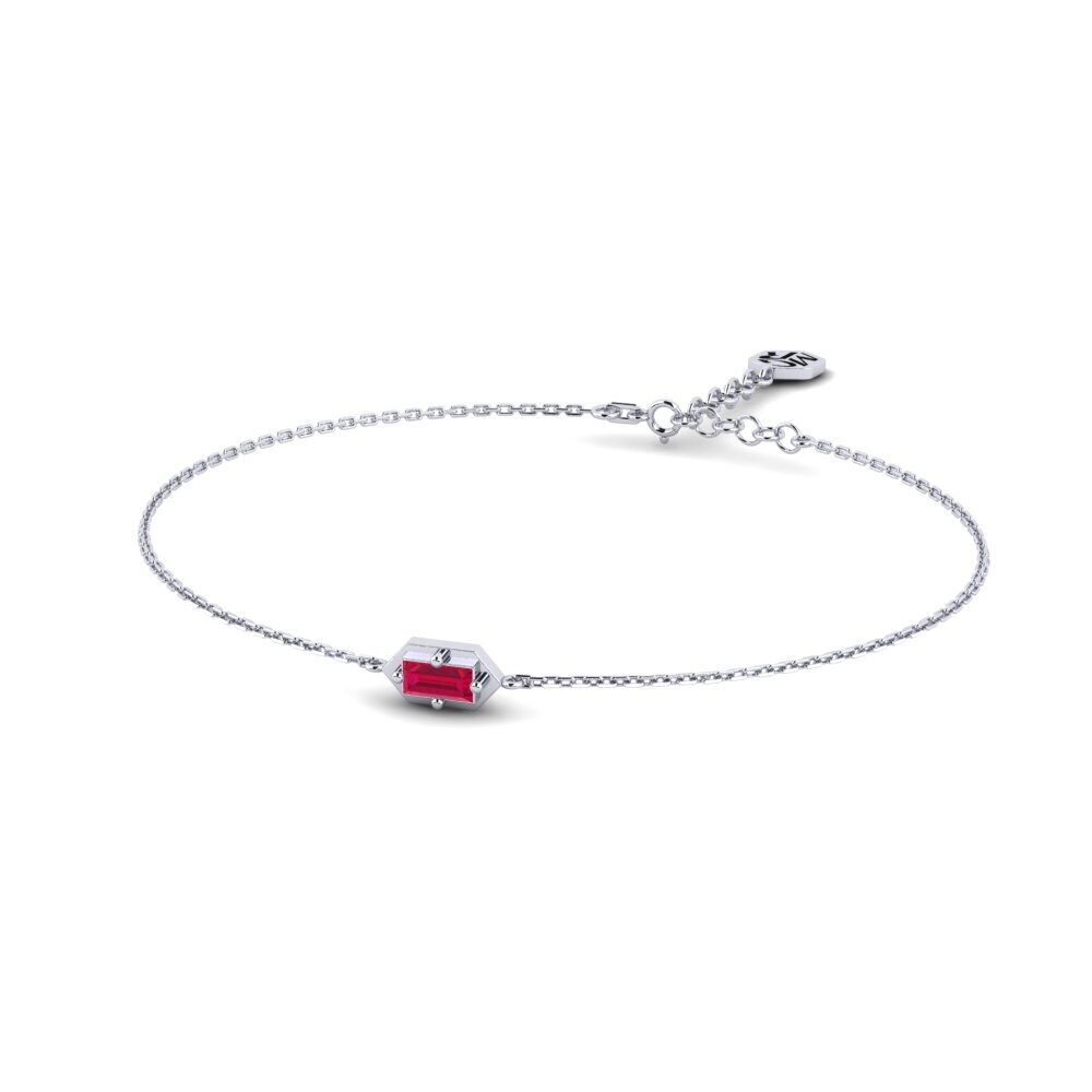 950 Palladium Ruby Women's Bracelet Aurevine