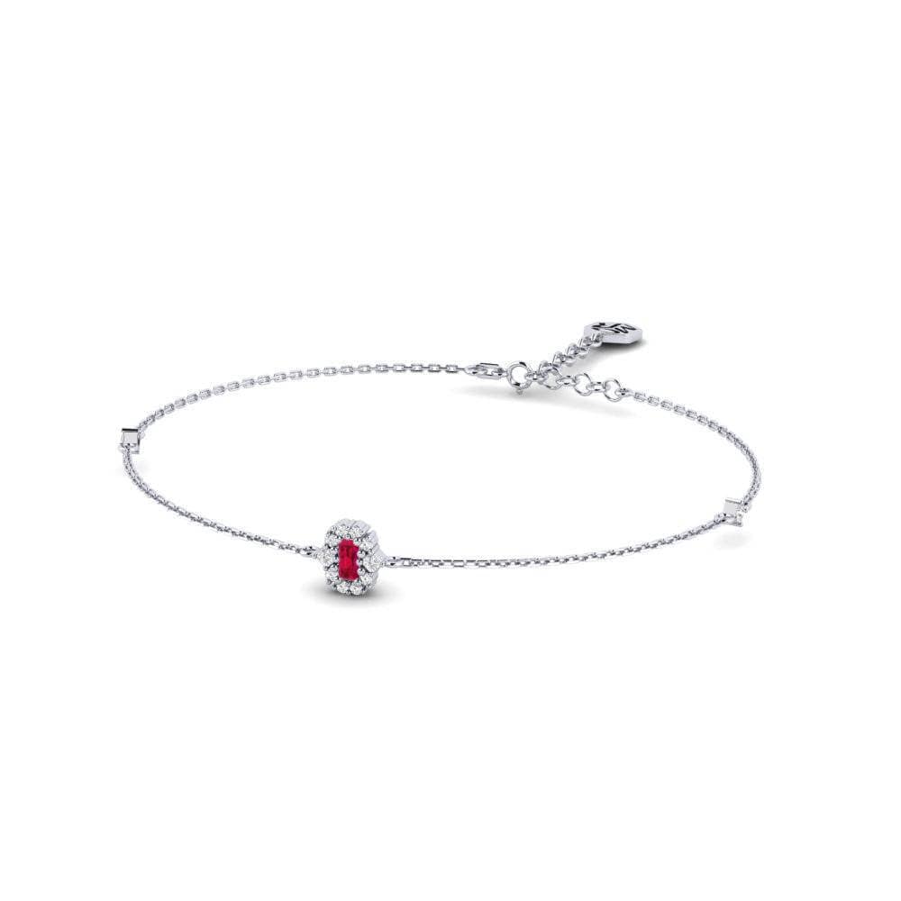 950 Palladium Ruby Women's Bracelet Brecon