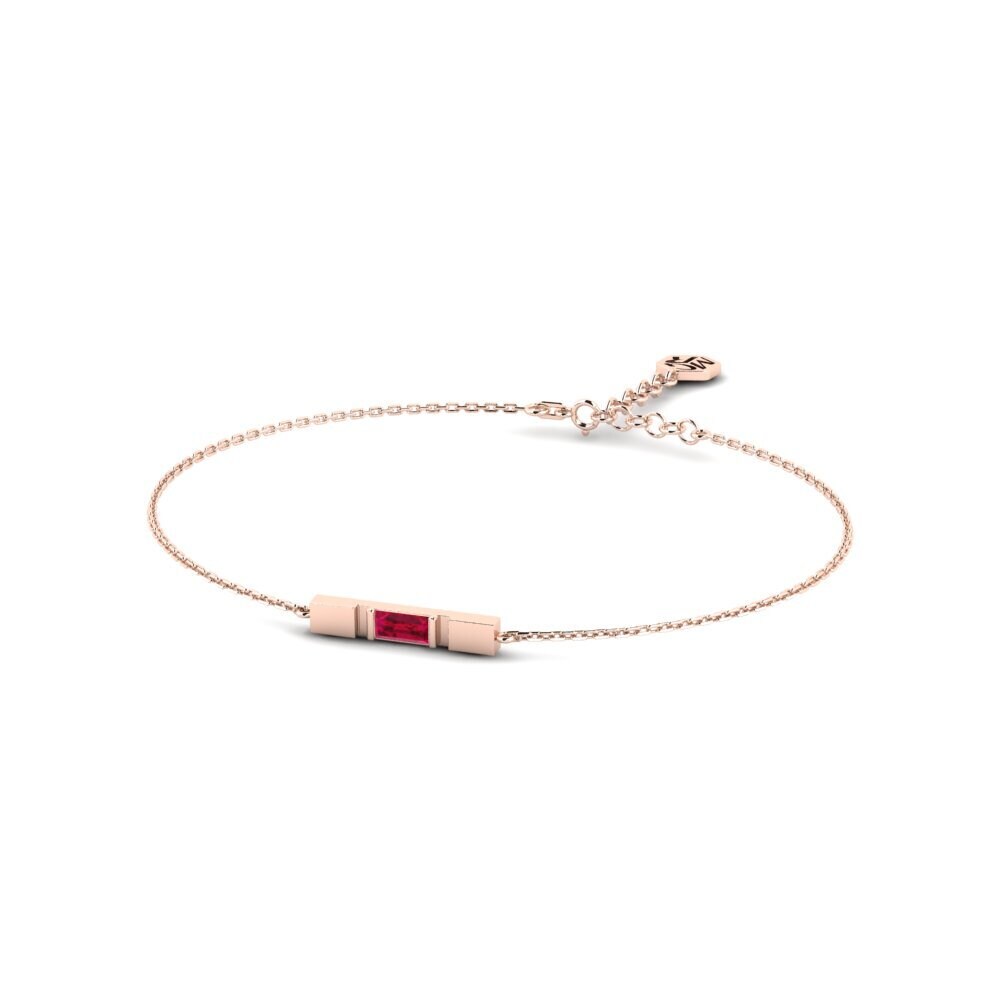 14ct Rose Gold Ruby Women's Bracelet Caelira