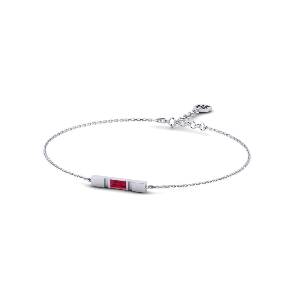 950 Palladium Ruby Women's Bracelet Caelira