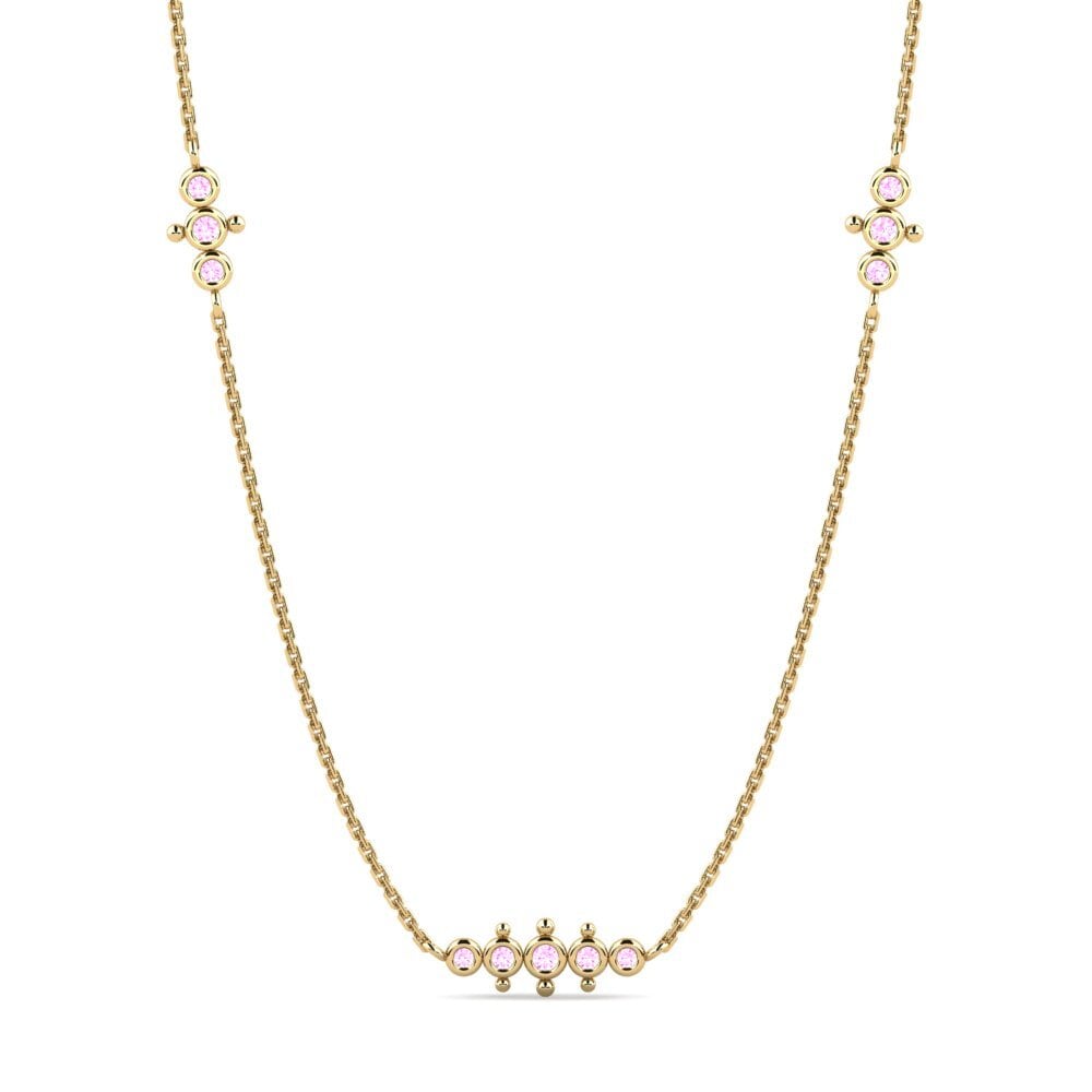 Zafiro Rosado Collar de Mujer Ekzeb