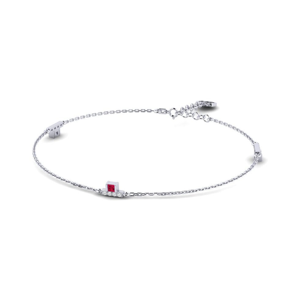 950 Palladium Ruby Women's Bracelet Halvergate