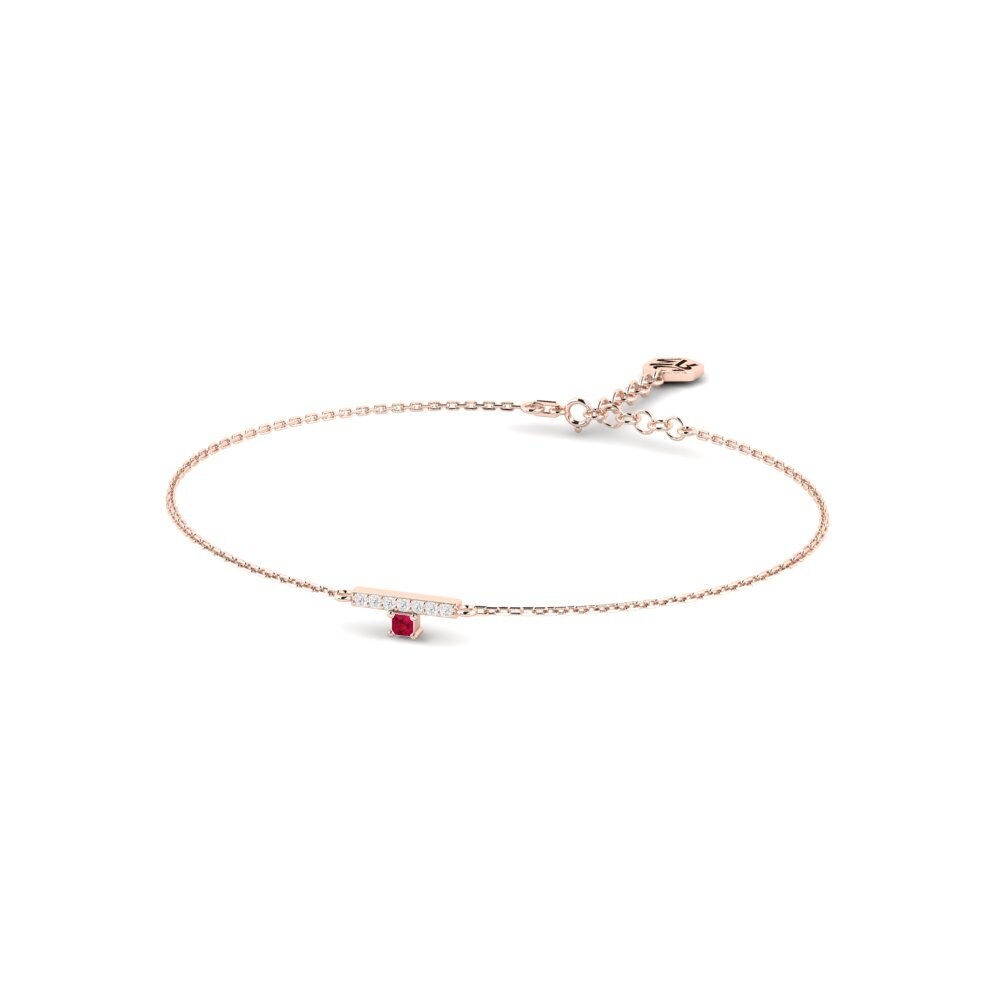 14ct Rose Gold Ruby Women's Bracelet Queensferry
