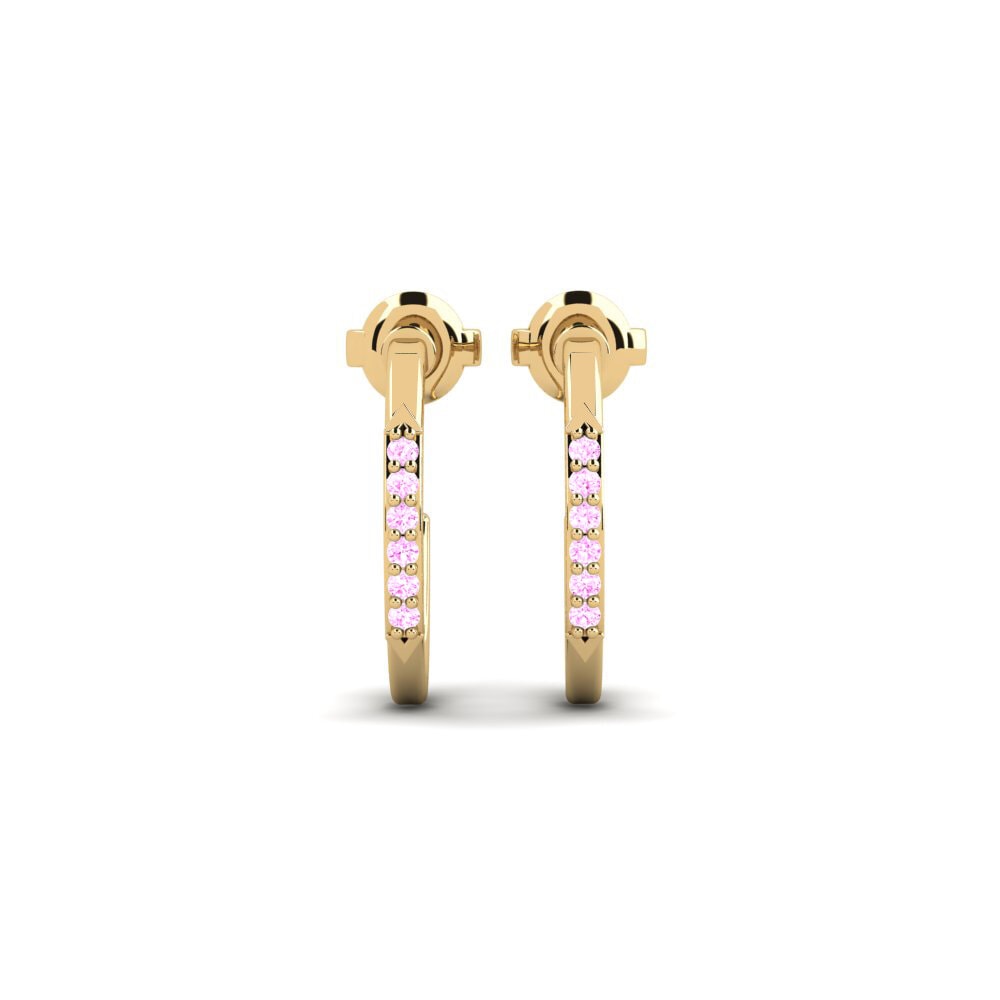 Pink Sapphire Women's Earring Juldyz