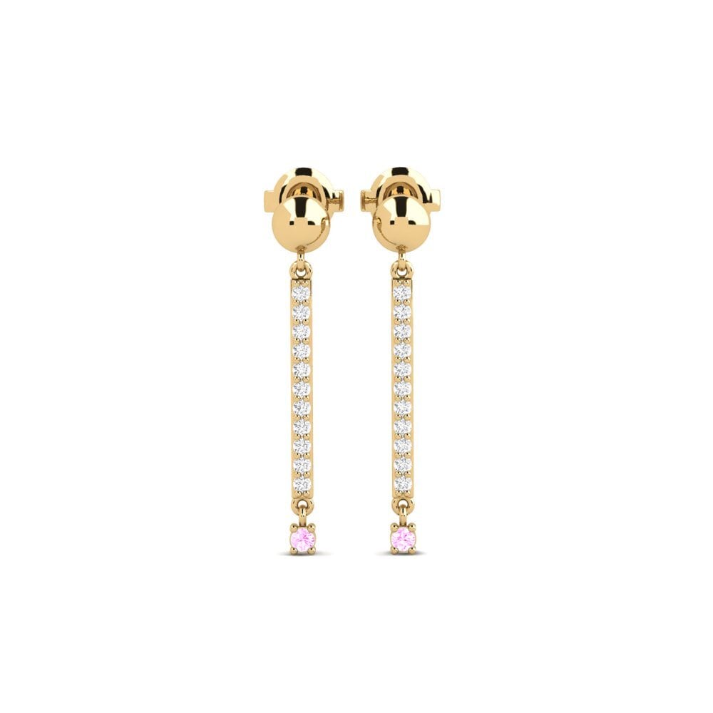 Pink Sapphire Women's Earring Jylau