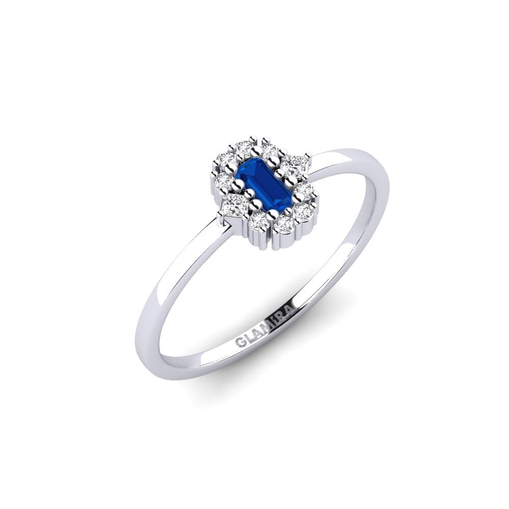 950 Platinum Dark Blue Zirconia Ring Radgona