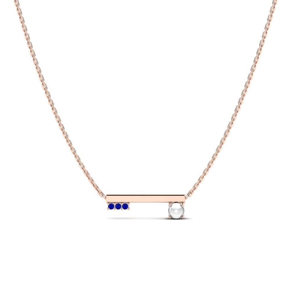 Rotgold 750 Saphir Damen halskette Streptomy