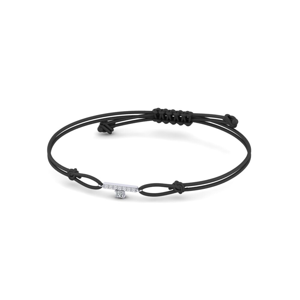 Platino Circonita Pulsera de cordón Swaffham