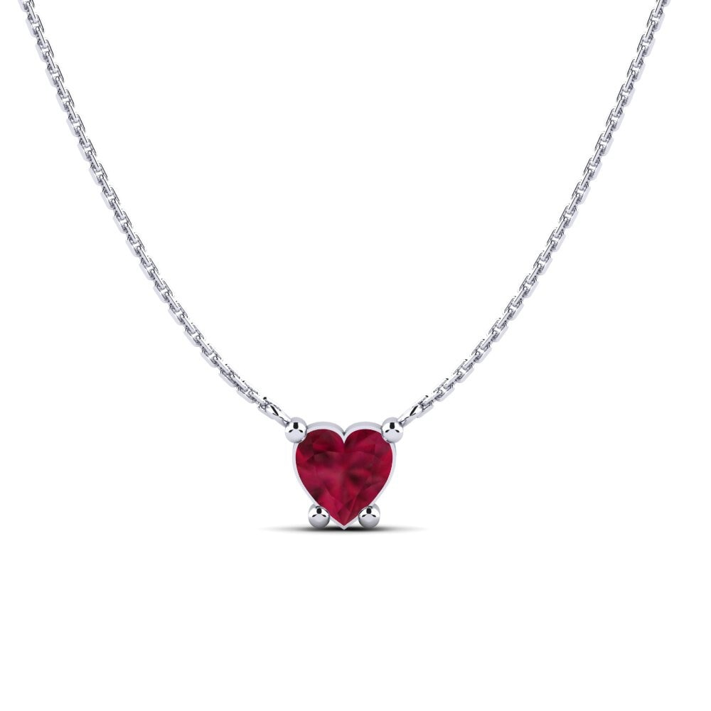Plata 925 Rubí Collar de Mujer Syverra