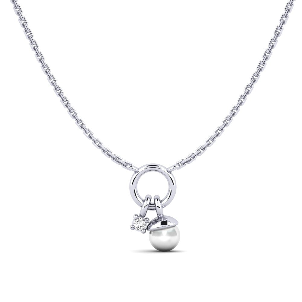 White Silver Moissanite Women's Necklace Tularensis