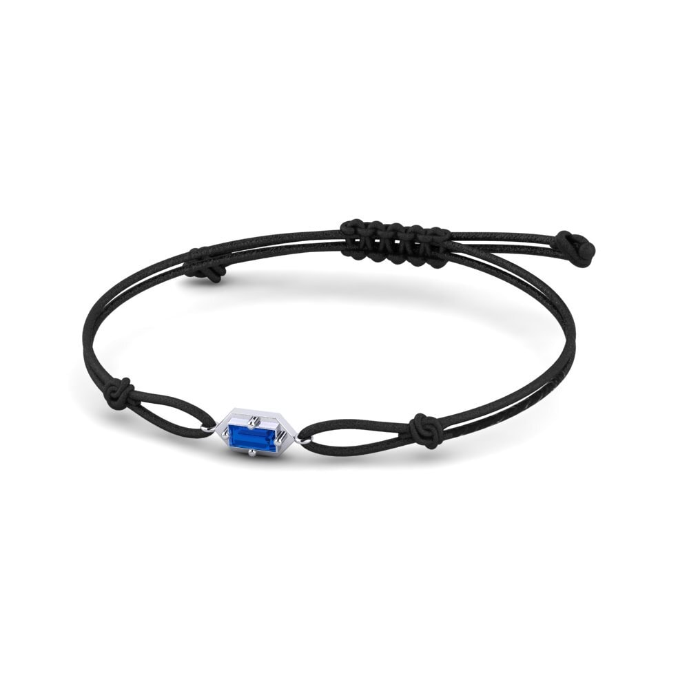 925 Prata de lei Zircônia azul escuro Pulseiras de Cordão Venela
