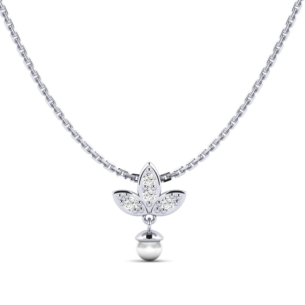 White Silver Moissanite Women's Pendant Vinelandi